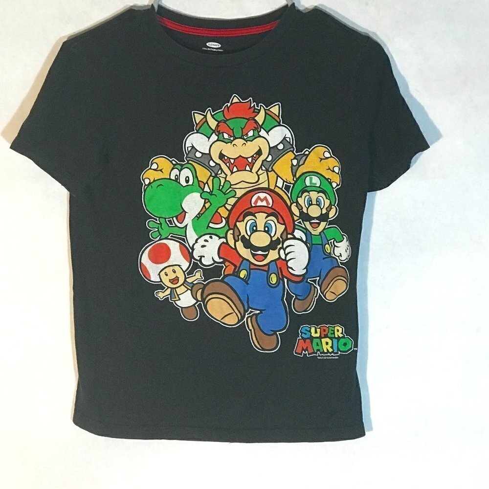 Old Navy Nintendo Super Mario World Black Short Sleeve Tee T Shirt